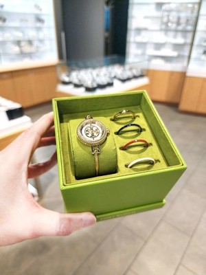 Tory Burch Reva Small Gold Bangle Watch Gift Set Interchangeable