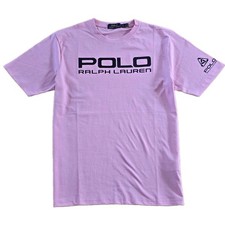 Polo Ralph Lauren Custom Slim Fit T-Shirt Graphic Logo Print Pink