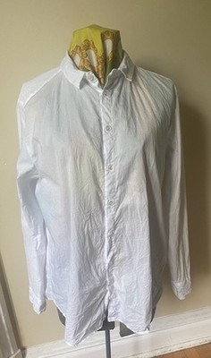PAS DE CALAIS Washed Cotton Crinkle Shirt Japan Sz. 38