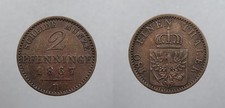GERMAN STATES Prussia 1867-B 2 Pfenninge #WC105441