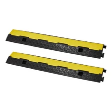 2pcs 36" Cable Protector Ramp 2 Channel Wire Cable Cover Ramp 22000Lbs Capacity