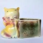 Vintage Shawnee Pig Pottery Ceramic Farmhouse Vase 1950’s Three Little Pigs