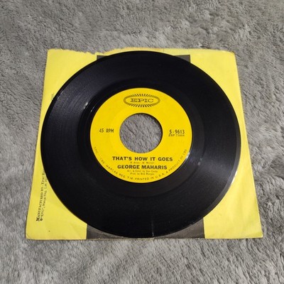 George Maharis - That's How It Goes / It Isn't There 7'' VG Vinyl 45 Epic 5-9613