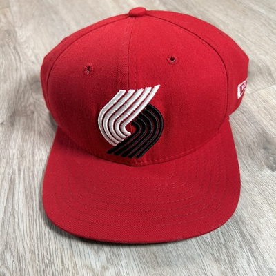 #ad VTG New Era Portland Trailblazers Snapback Hat NBA Basketball Red Wool Cap USA $26.80
