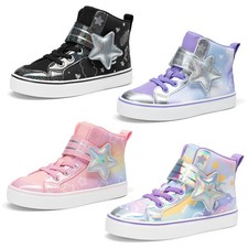 Kids Girls Fashion Sneakers Sparkly Shiny Comfortable Casual Shoes Walking Shoes