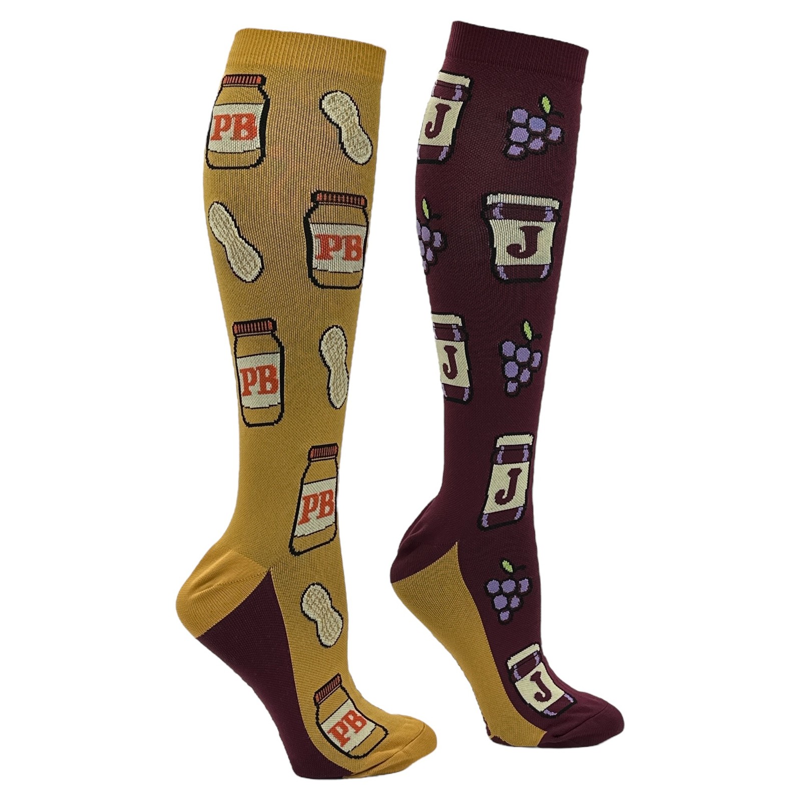 PBJ Funny Novelty Compression Socks for Women Unisex Size