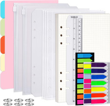 Nachf&uuml;llbares A5 Notizpapier Set mit Ringbindung, kariert, 115 Bl&auml;tter