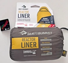 Sea To Summit ThermoLite Reactor Cozy Yellow Sleeping Bag Liner Small/Short NEW!