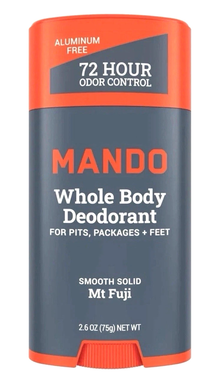 Mando Whole Body Deodorant Smooth Solid Mt Fuji 2.6 oz Aluminum Free 72H Odor