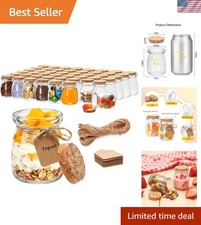 3.4 oz Small Glass Jar with Cork Lids,48 pcs Mini Glass Bottles  Spell Jars ...
