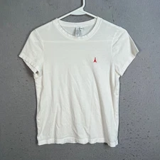 & Other Stories Paris Atelier White Cotton T-Shirt Womens Size 4 Embroidered