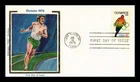 DR JIM STAMPS US COVER OLYMPICS RUNNER FIRST DAY ISSUE COLORANO SILK CACHET