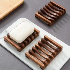 Wooden Soap Dish for Shower,Set of 1 Shower Soap Holder,Self draining Bar Soap