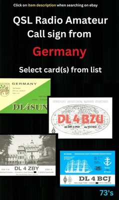 QSL Amateurfunkkarte - Deutschland - Zeichenruf aus Liste auswählen - H(L)