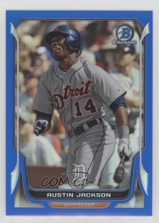 2014 Bowman Chrome Blue Refractor 243/250 Austin Jackson #74 sh7