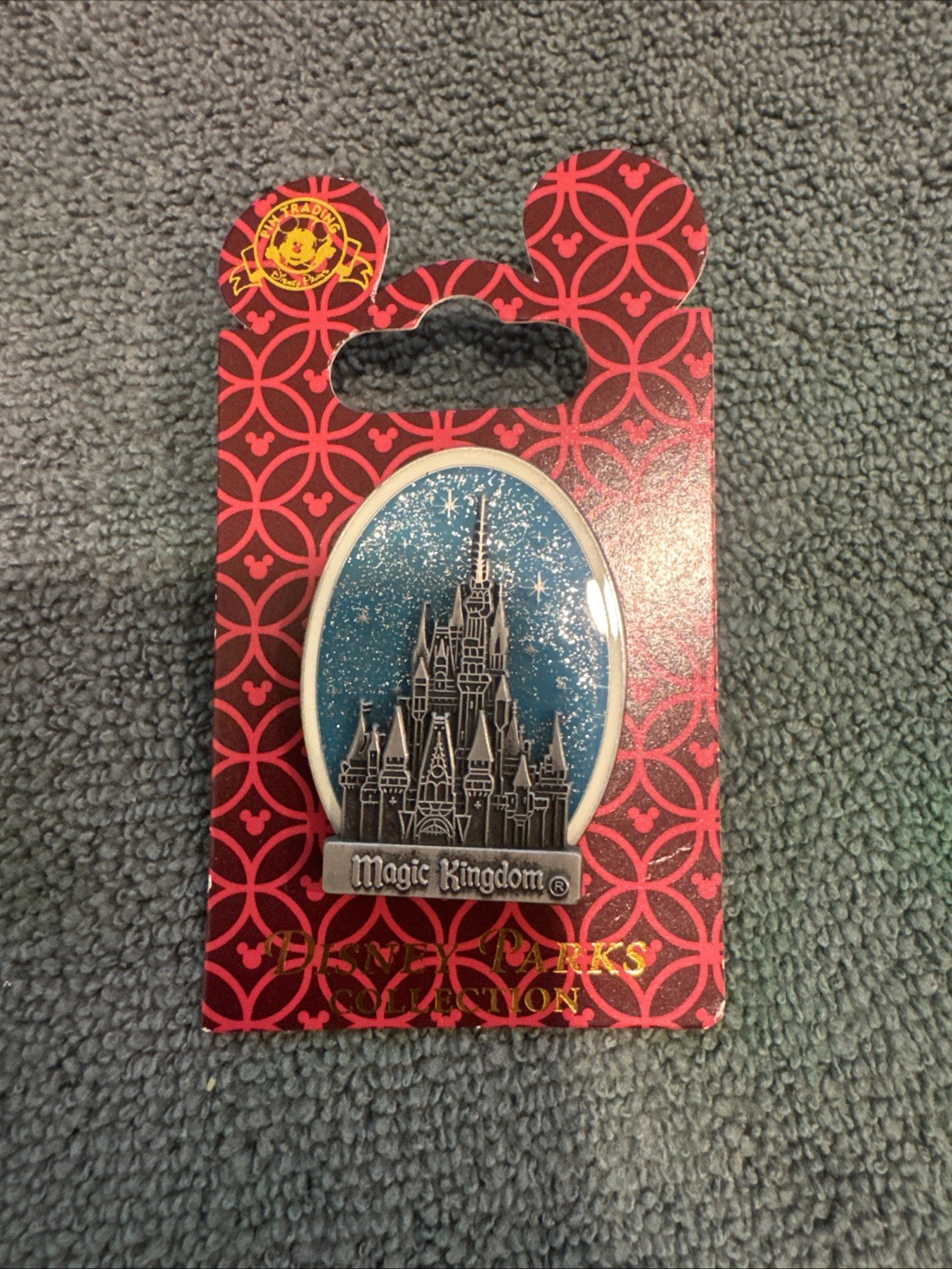 Walt Disney World Cinderella's Castle Blue Glitter Pin (Disney Pin Collection)