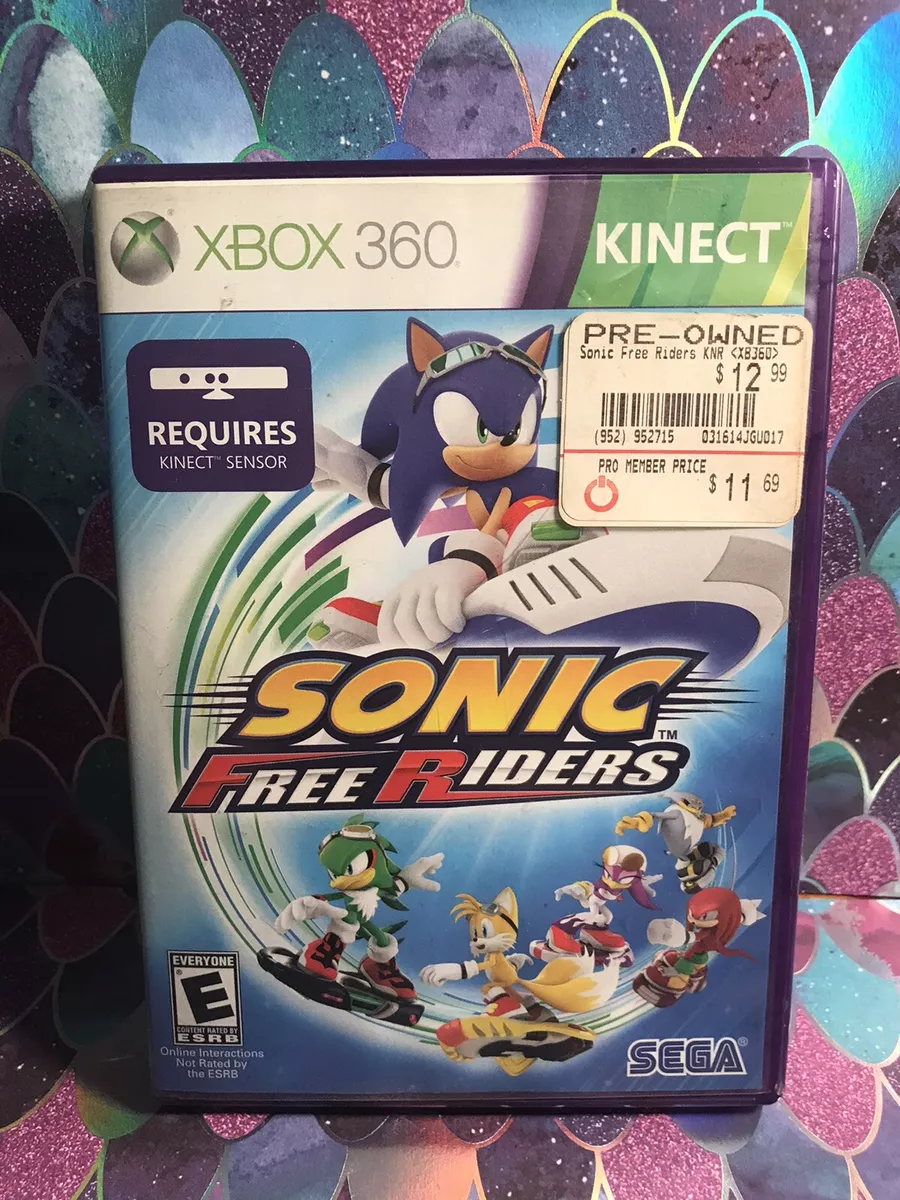 Sonic Free Riders Microsoft Xbox 360 Kinect Game Complete in box