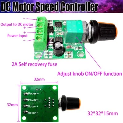 DC1.8V-15V DC Motor Speed Controller Voltage Regulator Adjustable PWM Control FY
