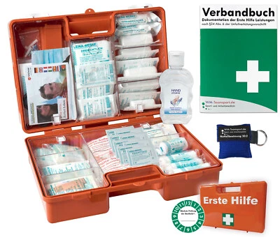 WM-TEAMSPORT Erste-Hilfe-Koffer MAXI "PRO M2" akt. DIN 13169 + Notfallbeatmung & Hygiene-Gel