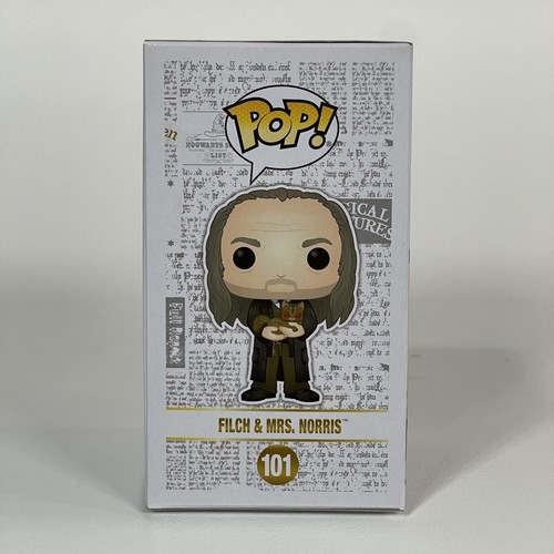 Funko Pop Harry Potter #101 Filch & Mrs. Norris 2019 Otoño Convención Caja Dañada - Imagen 5 de 11
