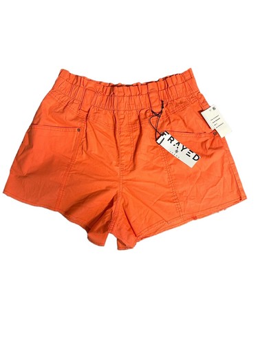 NWT - FRAYED JEANS Women's Cotton Shorts Raw Hem Super High Baggy 31