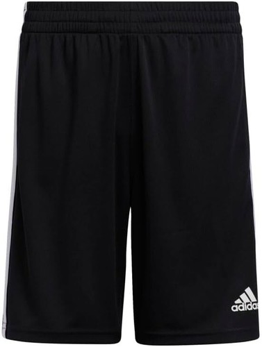 Boys Adidas Classic 3 stripe shorts- BLK/WHITE SIZE- SMALL - Picture 5 of 5