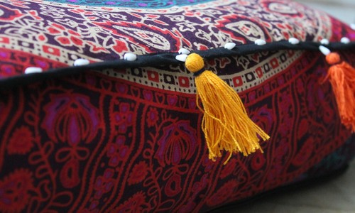 18" Indian Mandala Square Pillow Decor Pet Bed Seat Covers Floor Cushion Covers - Picture 4 of 46