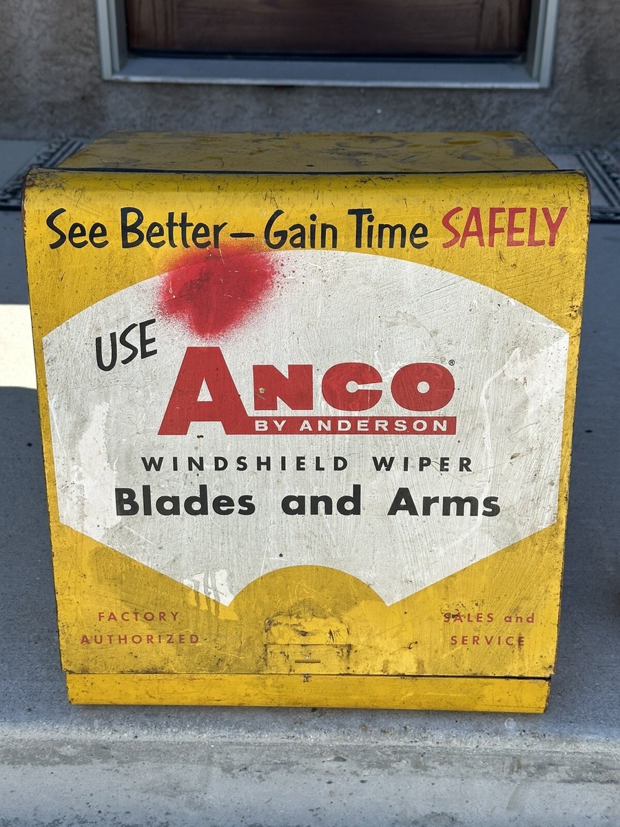 Vintage Anco Windshield Wiper Cabinet Service Station Garage