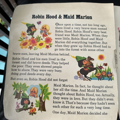 Libro di storie vintage Liddle Kiddle Sweethearts Robin Hood & Maid Marion bambola - Foto 4 di 13