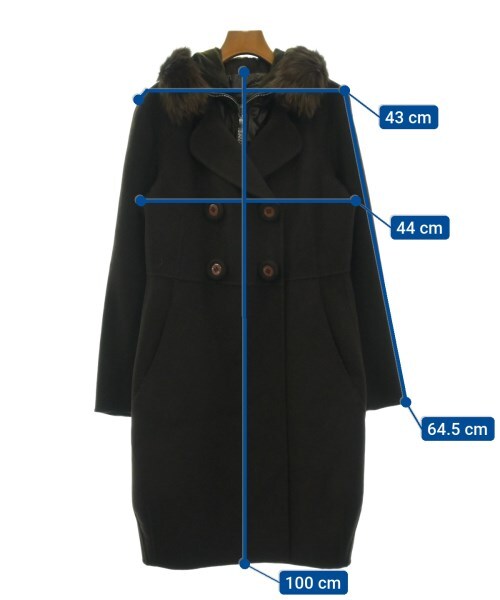 ERMANNO SCERVINO Coat (Other) Dark Brown 42(Approx. M ERMANNO SCERVINO Coat (Other) Dark Brown 42(Approx. M