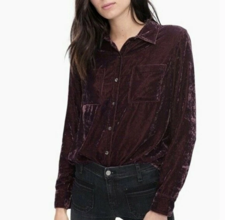 Splendid Moonstone Velvet Shirt | eBay