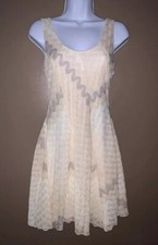 Free People White Cream Knit Lace Dress Size Small S