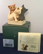 Harmony Kingdom ~ POWDER ROOM ~ Cats ~NIB~ Made in UK~ V1~Who"s inside? ~ Signed
