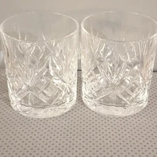 Remy Martin Crystal Glass Logo/Centaur Whisky Low Ball Glasses Rocks Set Of 2