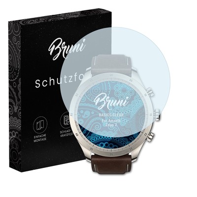 Bruni 2x Folie für Amazfit Zepp Z Schutzfolie Displayschutzfolie