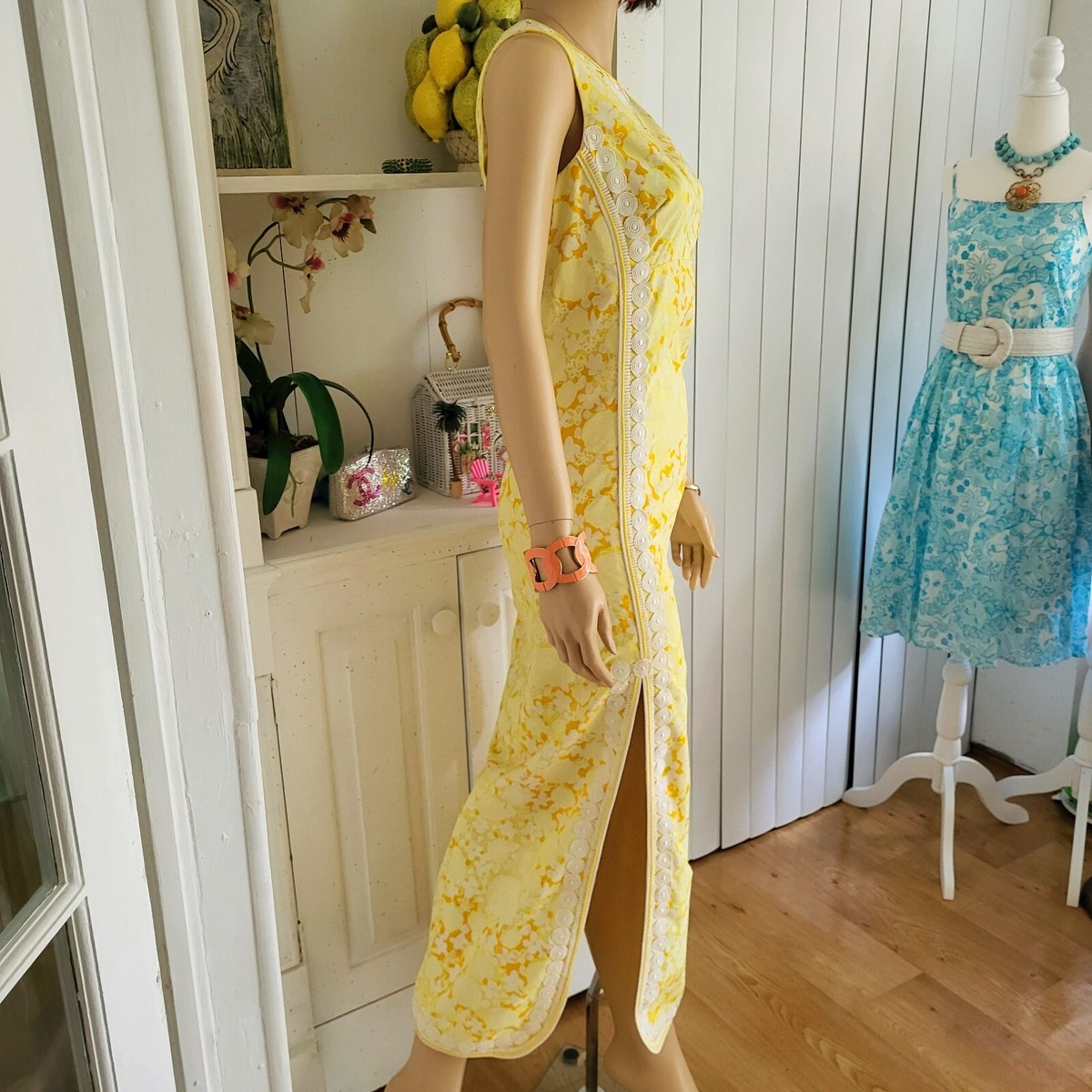 Vintage The Lilly Lilly Pulitzer Lace Trimmed Maxi Dress Size M/L Yellow ,Orange | eBay Vintage The Lilly Lilly Pulitzer Lace Trimmed Maxi Dress Size M/L Yellow ,Orange | eBay