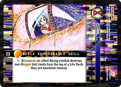 DBZ Dragon Ball Z TCG Panini Evolution C3 Black Remembrance Drill Foil