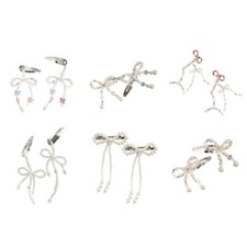 Bowknot Hairpin Hair Clip Pearl Metal Hair Barrettes Hair Decorate Bangs