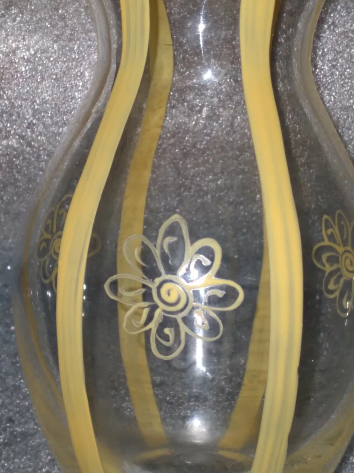 FTD «ПОДАРОК ОТ FTD» ВАЗА ПРОЗРАЧНЫЙ ЖЕЛТЫЙ ПОЛОСКИ ЖЕЛТЫЕ ЦВЕТЫ ЗУБЧАТЫЙ G4 - Изображение 2 из 4