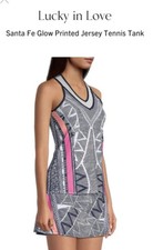 Lucky in Love Women  s Tennis Tank Top Santa Fe Glow 74 NWT Size Med.  Small 