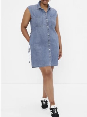 Mini Vestido Gap Western Denim Mujer Indigo Azules Y Vestido Gap