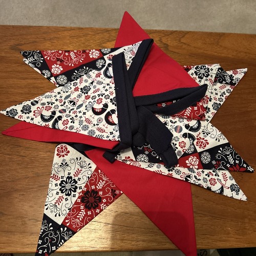 Tela Hecha a Mano Navidad Bunting 12 Banderas 3m - Rojo, Verde, Dorado, Plata, Mixto - Imagen 4 de 14