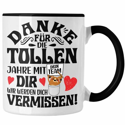 Trendation - Jobwechsel Tasse Geschenk Danke Für Die Tollen Jahre Mit Dir Kolleg