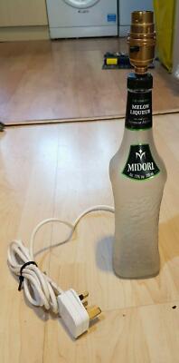 Midori Melone Likör Flasche Lampe Leuchten Garten Leuchte Männerhöhle Kneipe selten Geschenk Bar