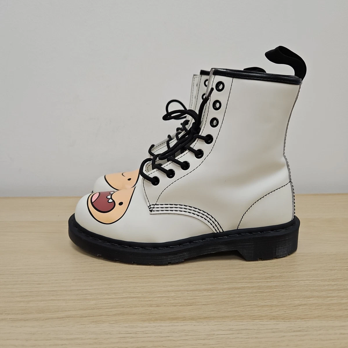 Dr Martens x Adventure Time Cartoon Network Finn 1460 White Rare
