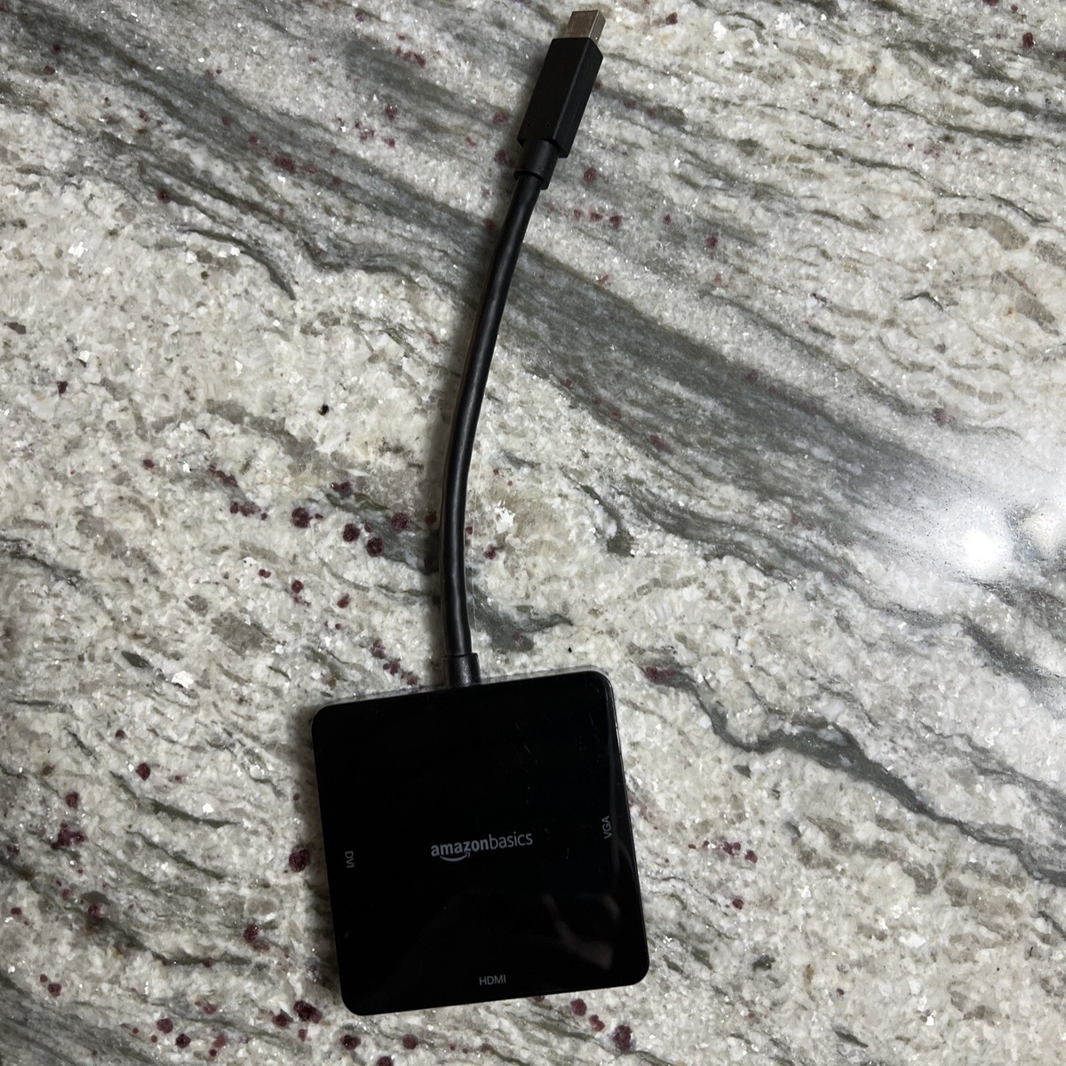 Amazon Basics Mini DisplayPort to HDMI DVI VGA Display Adapter Black