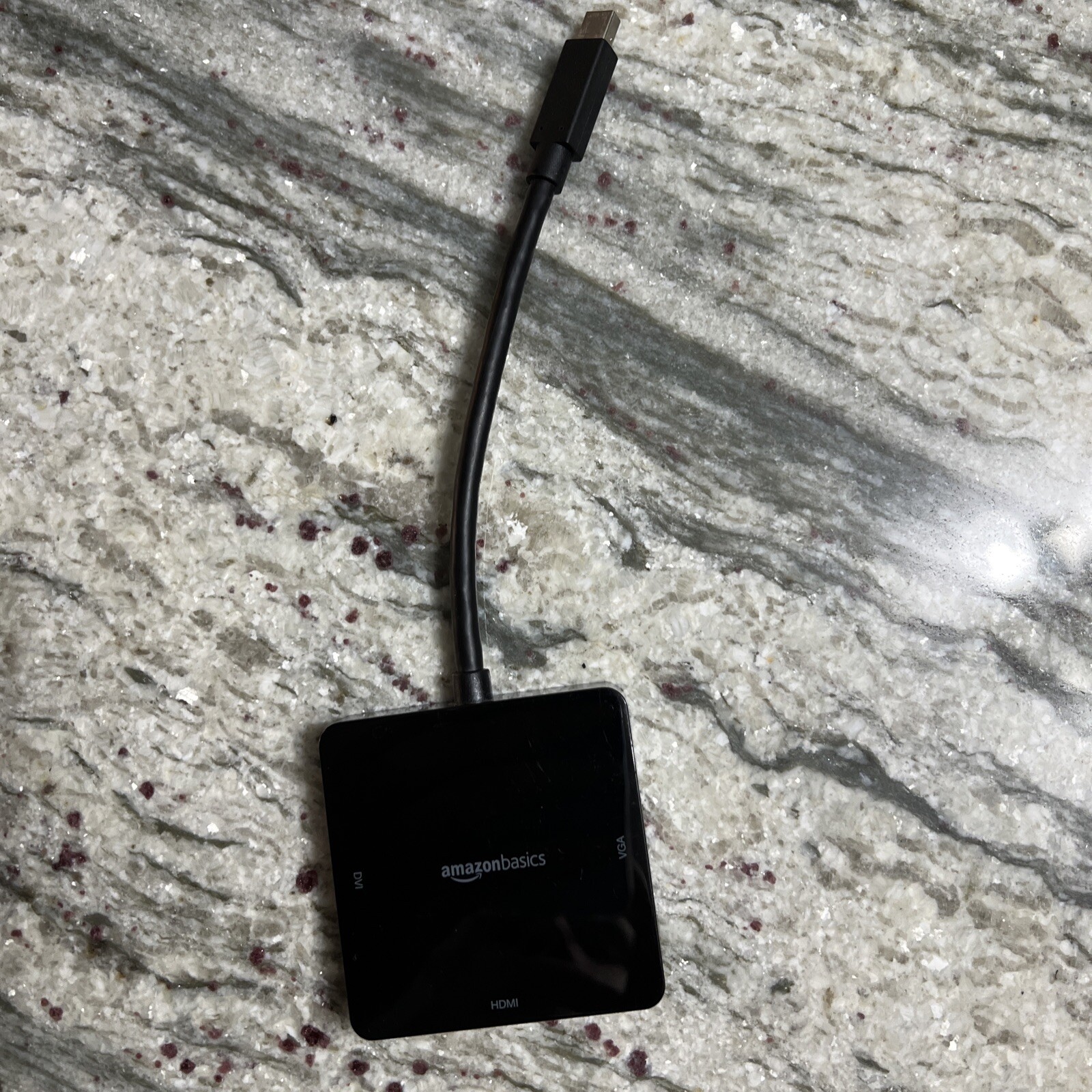 Amazon Basics Mini DisplayPort to HDMI DVI VGA Display Adapter - Black