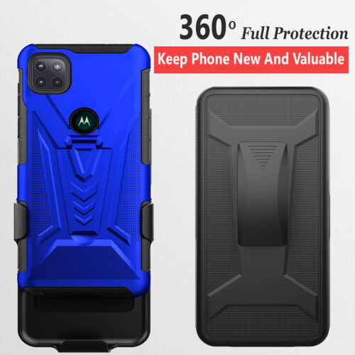For Motorola One 5G/One 5G UW Case Phone Cover Shockproof +Tempered Glass Screen - Picture 20 of 33