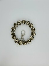 Leopard Print Beaded Stretch Keychain Bracelet Wristlet
