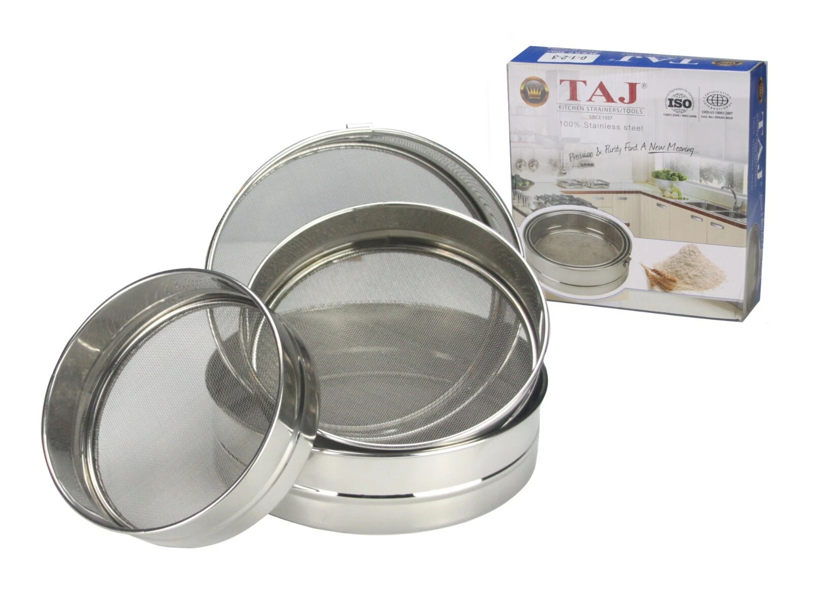 4pc Stainless Steel Flour Sifting Sifter Sieve Strainer Mesh Baking Cake Chalni
Opens in a new windo